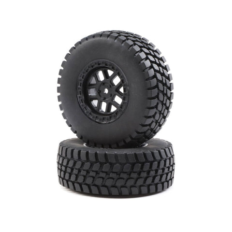 Losi 1/10 Alpine Front/Rear 2.2/3.0 Pre-Mounted Tires, 12mm Hex (2): Baja Rey   (LOS43025)