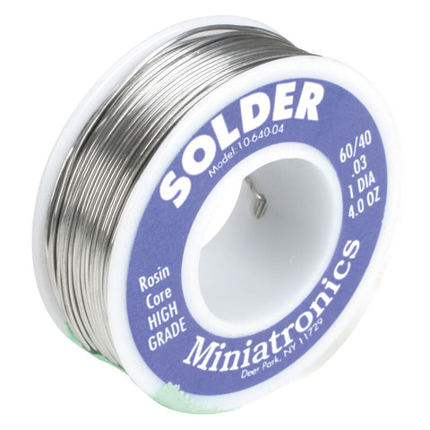Miniatronics Rosin Core Solder 60/40, 4oz    (MNT1064004)