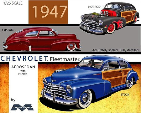 Moebius 1/25 '47 Chevy Fleetmaster Aerosedan Car   (MOE-2301)