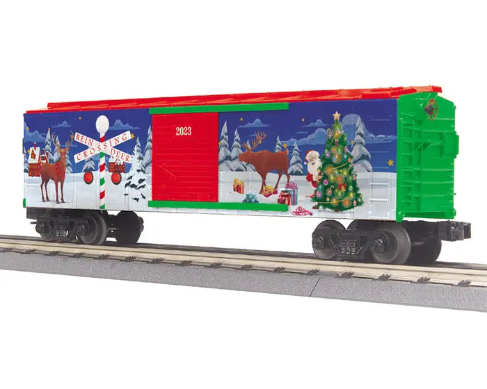 MTH O BOX CAR W/BLINKING LEDS - CHRISTMAS CAR NO. 2023 (LNL3071155)