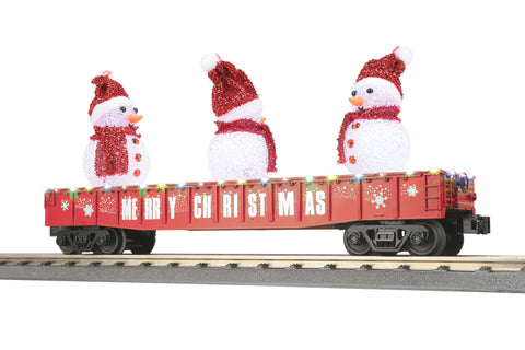 MTH Gondola LED Christmas Lights& Snowmen (Red) (MTH3072228)