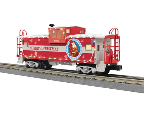MTH O EXTENDED VISION CABOOSE WITH LED LIGHTS - CHRISTMAS CAR NO. 1225 (MTH3077382)