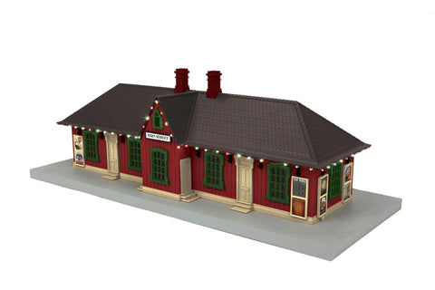 MTH Country Passenger Station "Main Street" w/ Operating Christmas Lights (MTH3090641)