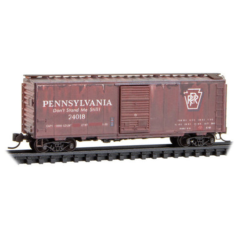 Micro-Trains Line N PRR 40" Box #24018 Weathered N Scale  (MTL02044997)