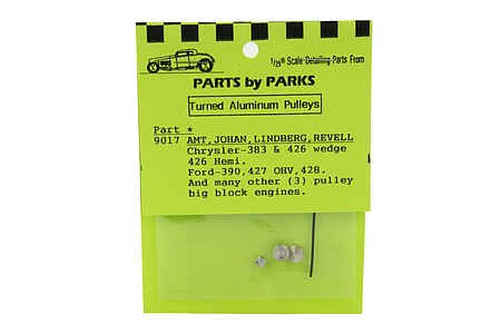 Parks by Parks 1/24-1/25 Pulley Set Chrysler & Ford Long Block  (Spun Aluminum (3)   (PBP9017)