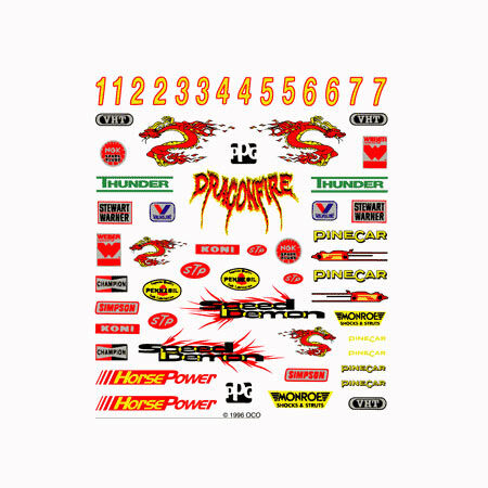 PineCar Dry Transfer Decals, Formula   (PIN319)