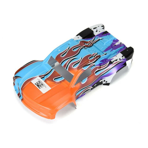 Limited Edition Pre-Cut/Pre-Painted 2019 Chevy Silverado Trophy Truck Fire and Ice (Pink/Aqua) Body for Arrma Mojave Grom