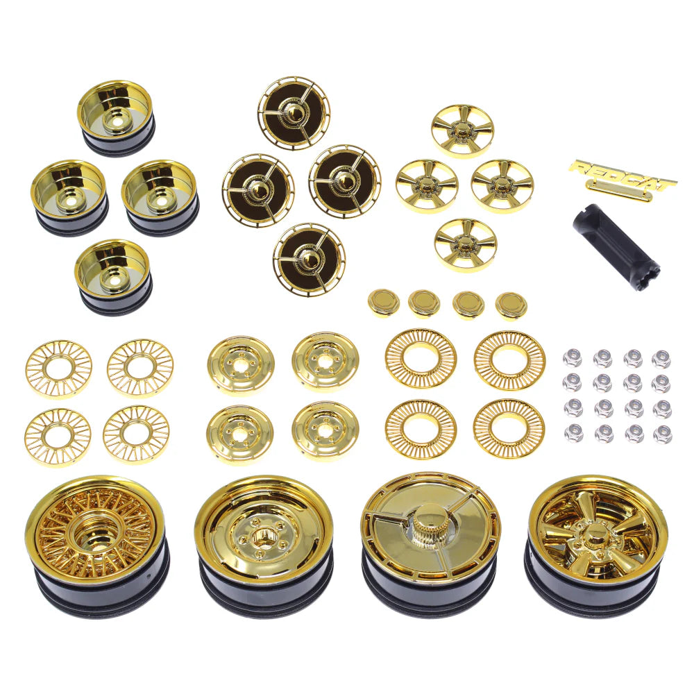 Redcat Lowrider Mod-Wheels (Gold) w/12mm Hex    (RER14736)