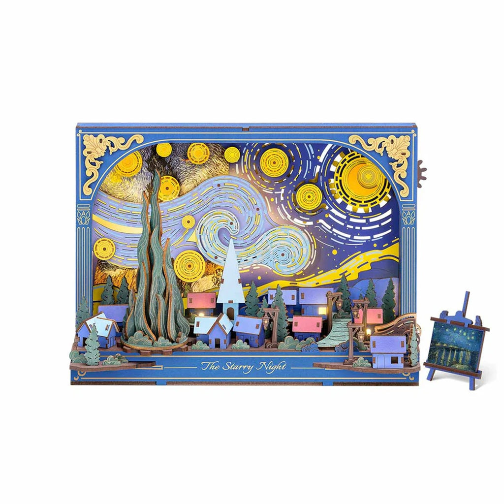 Robotime The Starry Night Wall Art 3D Wooden Puzzle