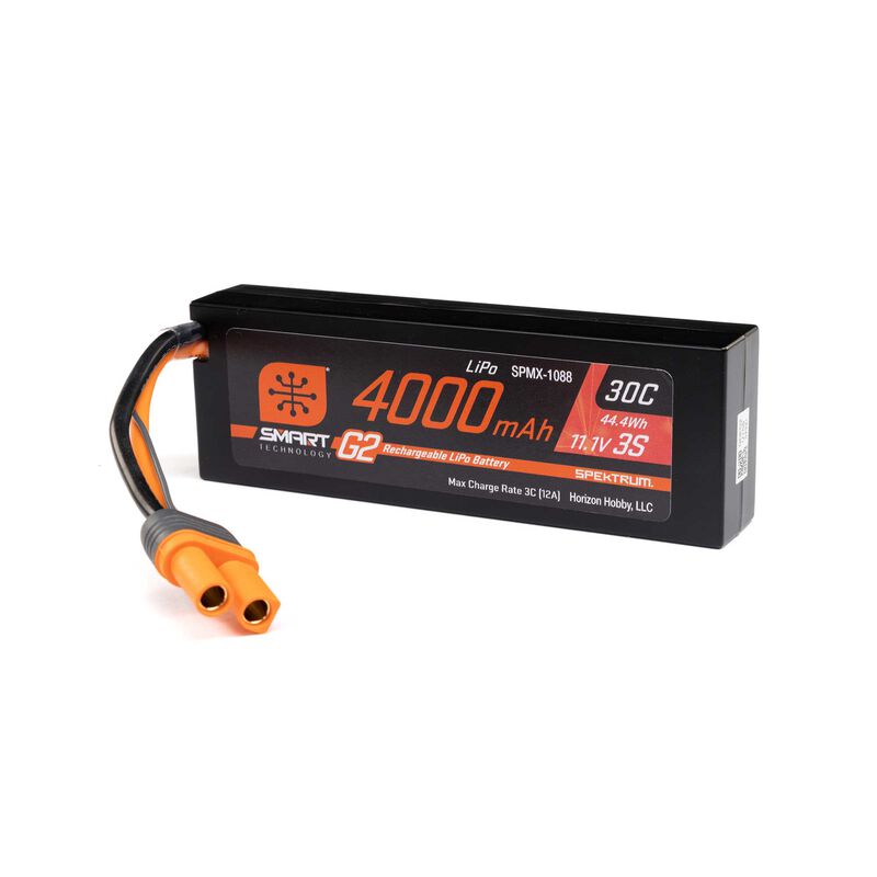 Spektrum RC 3S Smart G2 30C LiPo Battery Pack (11.1V/4000mAh) w/IC5 Connector   (SPMX-1088)