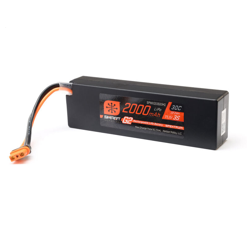 Spektrum RC 3S Smart G2 30C LiPo Battery Pack (11.1V/2000mAh) w/IC2 Connector    (SPMX203S30H2)