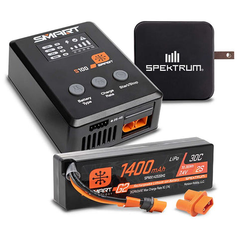 Spektrum Smart Powerstage Bundle: 1400mAh 2S 30C Lipo Battery   (SPMXPSS215)