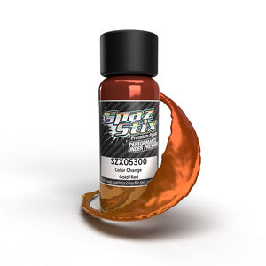 Spaz Stix Color Change Airbrush Ready Paint, Gold/Red, 2oz Bottle (SZX05300)