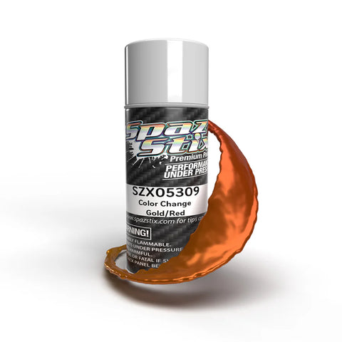 Spaz Stix  - COLOR CHANGE AEROSOL PAINT, GOLD/RED, 3.5OZ CAN   (SZX05309)