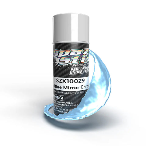 Spaz Stix  SKY BLUE MIRROR CHROME AEROSOL PAINT, 3.5OZ CAN   (SZX10029)