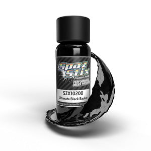 Spaz Stix Ultimate Black Backer for Mirror Chrome, Airbrush Ready Paint, 2oz Bottle (SZX10200)