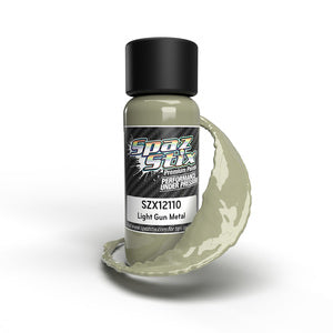 Spaz Stix Light Gunmetal Airbrush Ready Paint, 2oz Bottle (SZX12110)