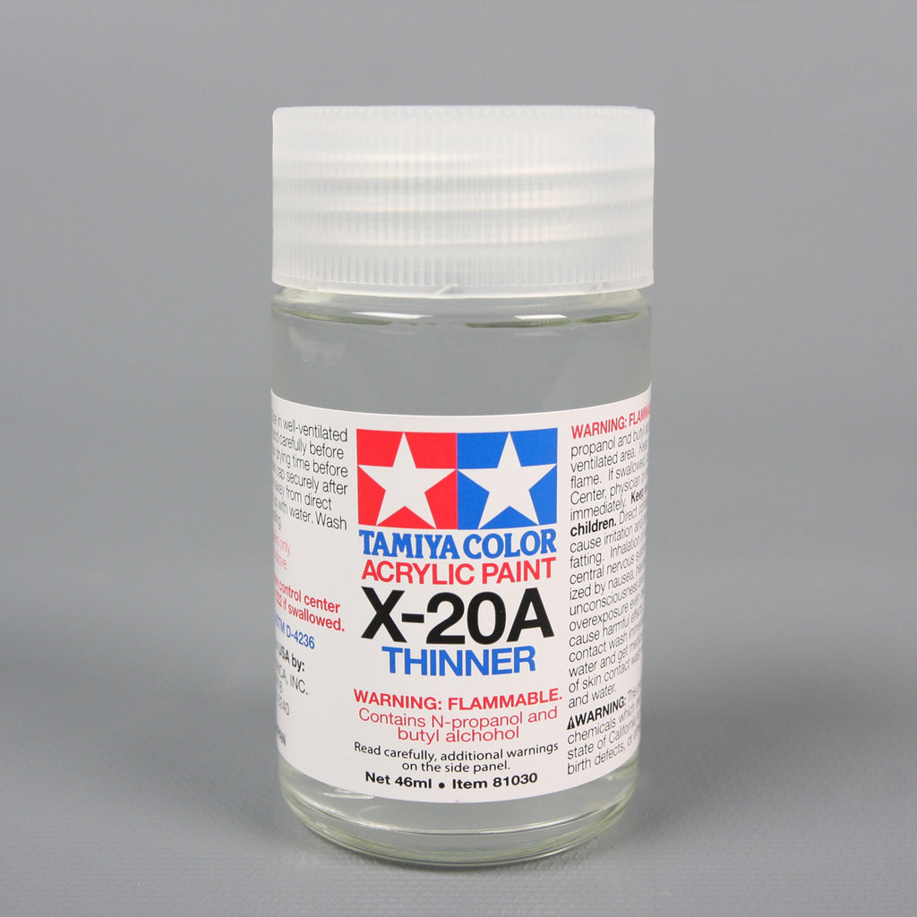 Tamiya Acrylic/Poly Paint Thinner, X-20A, 46ml   (TAM81030)