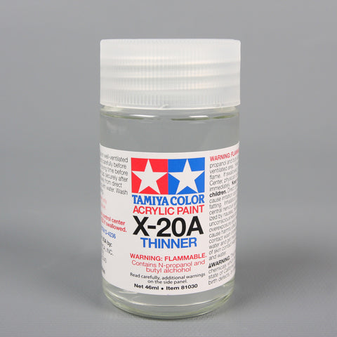 Tamiya Acrylic/Poly Paint Thinner, X-20A, 46ml   (TAM81030)
