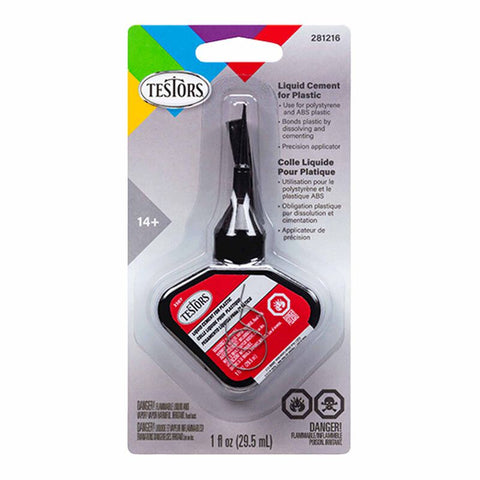 Testors Liquid Cement with Precision Applicator, 1 oz   (TES281216)