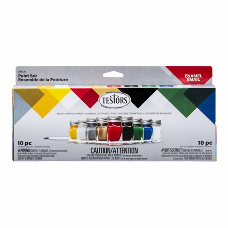 Enamel 9 Bottle Paint Set, All Purpose