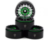 Treal Hobby 1.9" Type K Multi-Spoke Aluminum Crawler Beadlock Wheels (Green) (4) (122.7g ea)   (TLHTWHEEL-146)