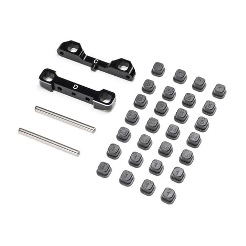Team Losi Racing Adjustable Pivot Set C & D, Black: 22S Sprint   (TLR-1055)