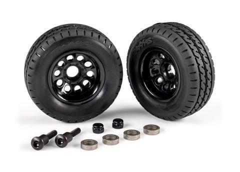 Traxxas Trailer wheels (2)/ tires (2)/ mounting hardware  (TRA9797)