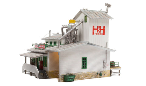 Woodland Scenics HO Built-Up H&H Feed Mill    (WOOBR5059)