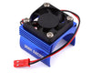 Yeah Racing Aluminum 540 Size Motor Heat Sink w/Cooling Fan (Blue)   (YEA-YA-0410BU)