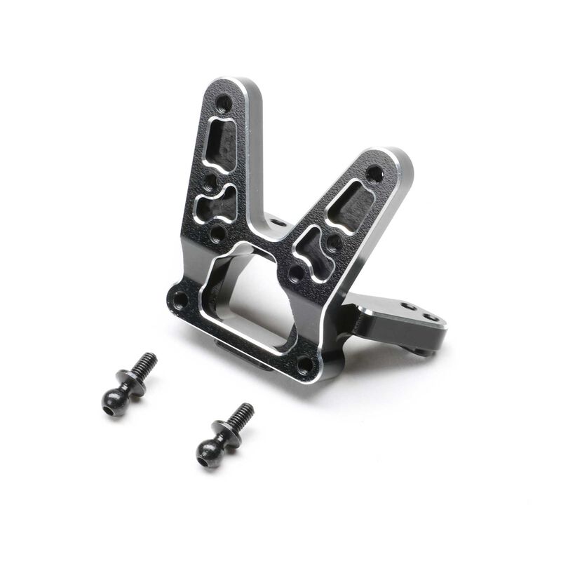 Team Losi Racing Rear Bulkhead, Aluminum, Black: 22S Sprint   (TLR-1072)