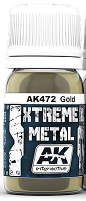 AK Interactive Xtreme Metal Gold Metallic Paint 30ml Bottle   (AKI472)