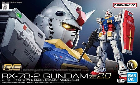 Bandai RG 1/144 RX-78-2 Gundam Ver. 2.0 "Mobile Suit Gundam" Model Kit   (BAS2700762)