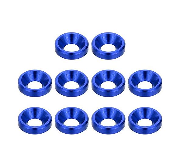 Hamilton Hobbies Blue Countersunk Washers 3mm (10)  (HAM130567)