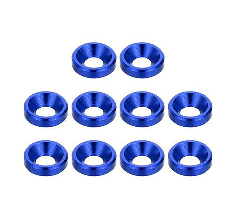 Hamilton Hobbies Blue Countersunk Washers 3mm (10)  (HAM130567)