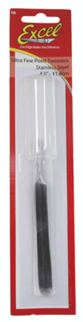 Excel Straight Fine Point Tweezers Polished Finish  (EXL30418)