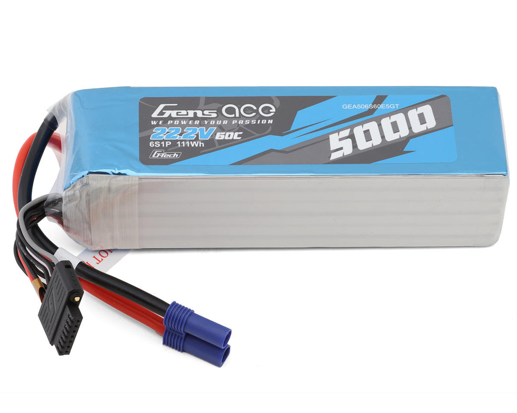 Gens Ace G-Tech Smart 6S LiPo Battery 60C (22.2V/5000mAh) w/EC5 Connector   (GEA506S60E5GT)