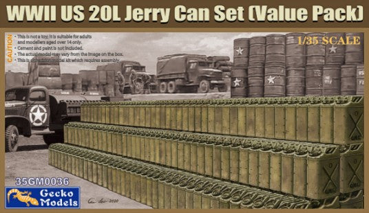GKO 1/35 WWII US 20L Jerry Can Set (Value Pack)  (GKO350036)
