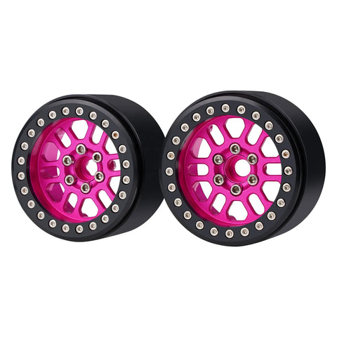 Hamilton Hobbies 2.2 Inch RC Aluminum Beadlock Wheels W/Hubs  (HAMW02__)