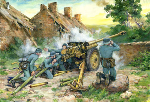 ICM 1/35 7.62cm PaK 36(r) Gun w/4 Crew   (ICM35801)