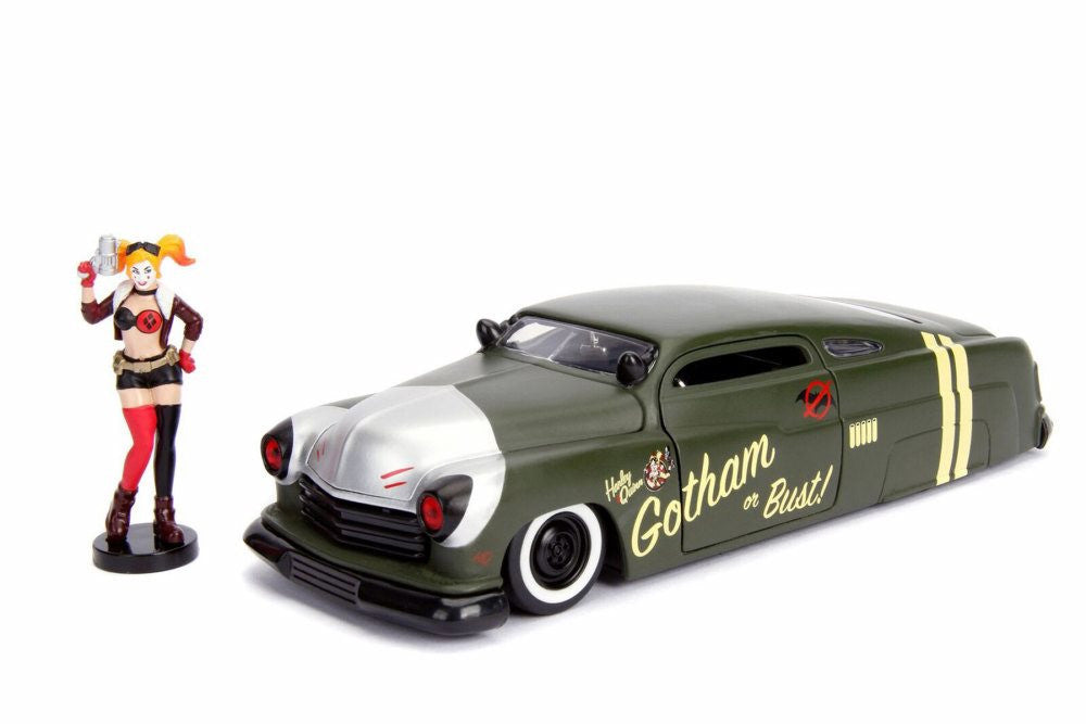 Jada 1/24 DC Comics 1951 Mercury Car w/Harley Quinn Figure  (JAD3046)