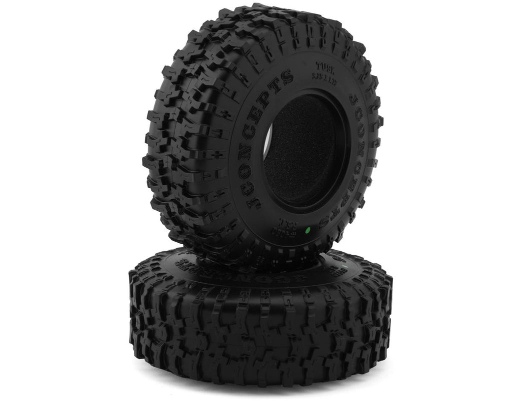 JConcepts Tusk 2.2" All Terrain Rock Crawler Tires (2) (Green) (Class 3 - 5.25")   (JCO4090-02)