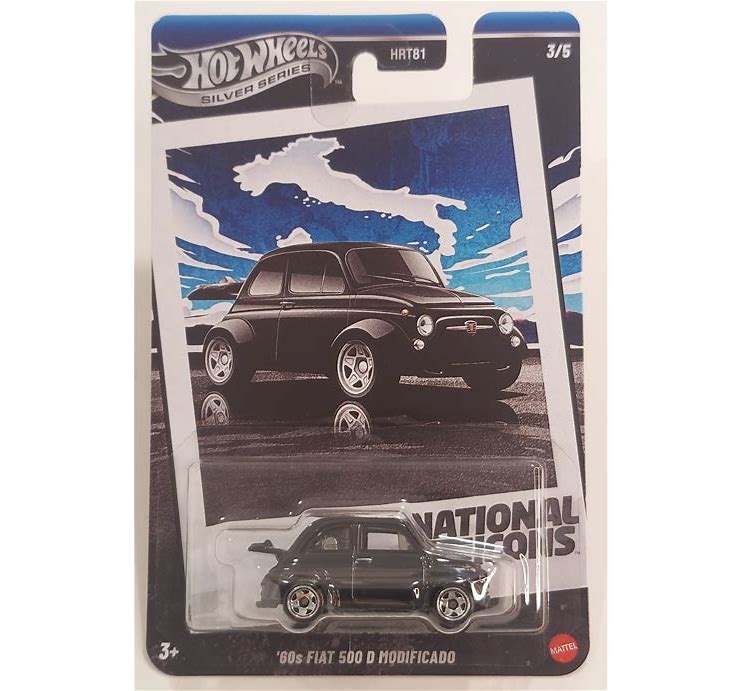 Mattel Hot Wheels® Vintage Silver Series'60S Fiat 500D Modificado 3/5 Hot Wheels 2025 Jby88 National Icons