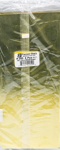 K&S Brass Sheet, 0.005" Thick x 4" Wide x 10"   (K+S250)