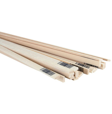 1/8" x 3/8" x 24" Basswood Strips