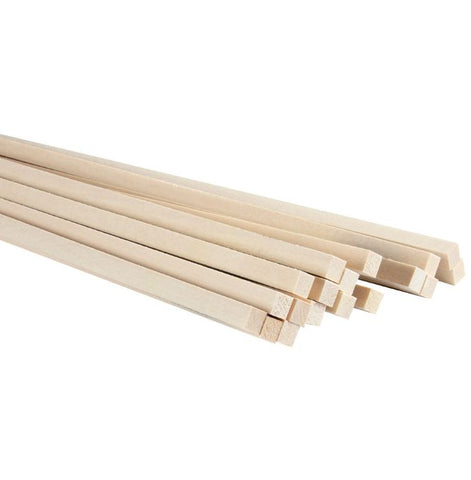 Midwest 5/16" x 5/16" x 24" Basswood Strips  (MID4077)