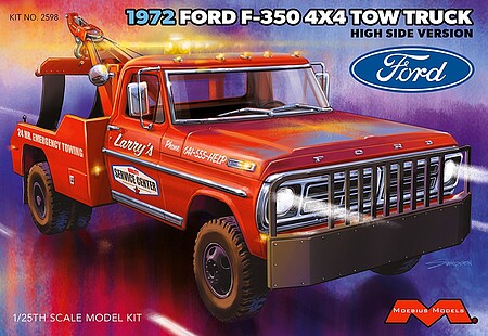 Moebuis 1972 Ford F350 4X4 High Side Tow Truck (1/25) (MOE2598)