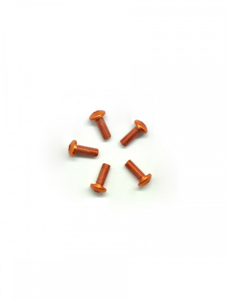 Hamilton Hobbies 3X8 Orange Flat Head Aluminum 7075 SCREWS (10)