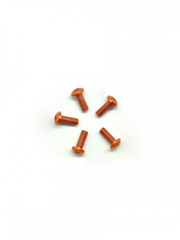 Hamilton Hobbies 3X10 Orange Flat Head Aluminum 7075 SCREWS (10)  (HAM3X10ORANGE)