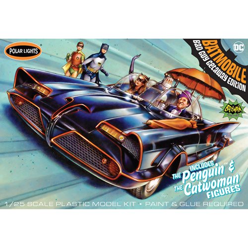 Polar Lights 1966 Batmobile w/Catwoman & Penguin Figures 1/25 (PLL998)